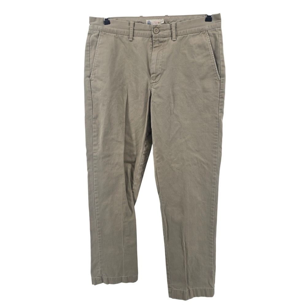 J.Crew Chino Pants Mens 32x30 Khaki Tan Straight Fit 100% Cotton Casual Workwear